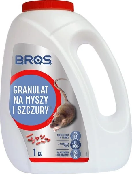 Bros - 15941770 - Granulato per topi e ratti, 1kg
