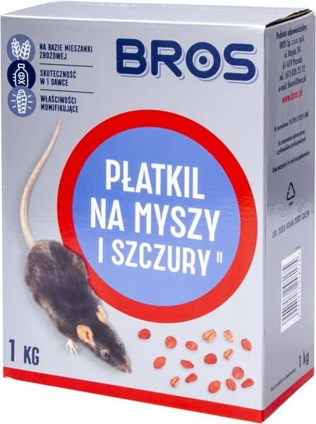 Bros - 15941772 - Fiocchi per topi e ratti, 1kg