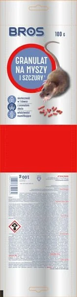 Bros - 15941962 - Pellet esca topicida e ratticida, 100g - Doypack
