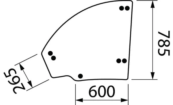CNH - 76092688 - Porta in vetro