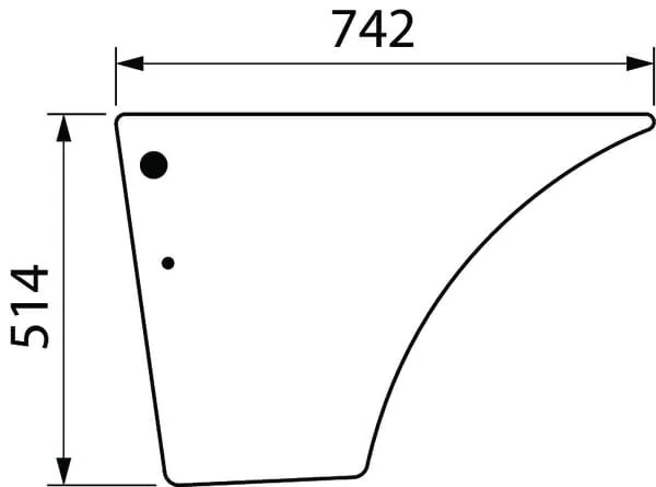 CNH - 85801625 - Porta in vetro inferiore LH