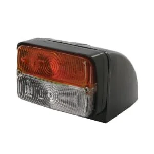 Cobo - 03106000GR - Faro direzione e posizione alogeno, anteriore, rettangolare, ambra/trasparente, a bullone, 120x154mm