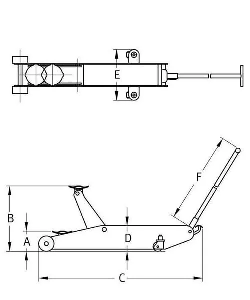 Compac - 5TC - Cric idraulico a carrello 5-T