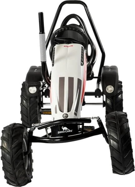 Dino Cars - 66980BF3 - Go-Kart, Steyr, bianco/nero/rosso, dall'età di 5 anni, con ruota libera, Track BF3 By