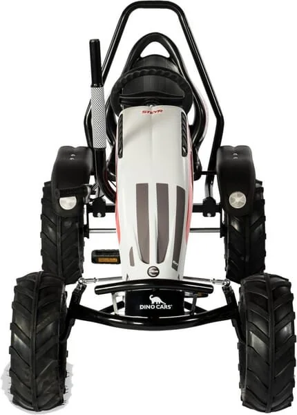 Dino Cars - 66980BF3 - Go-Kart, Steyr, bianco/nero/rosso, dall'età di 5 anni, con ruota libera, Track BF3 By