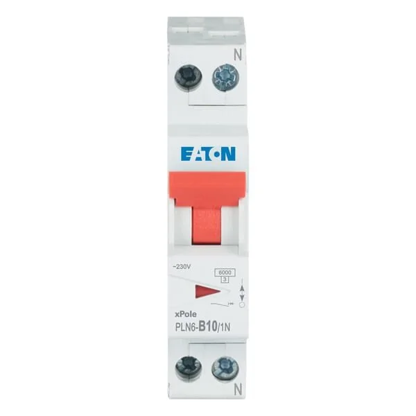 Eaton - PLN6B101N - Interruttore automatico miniaturizzato 10A,1P+N,B