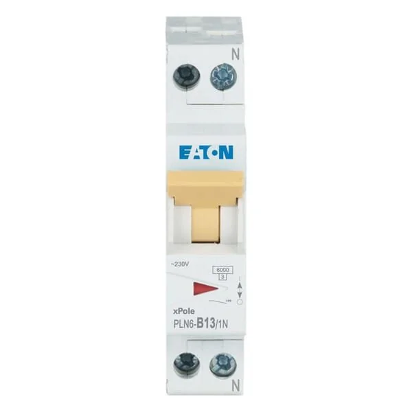 Eaton - PLN6B131N - Interruttore automatico in miniatura 13A,1P+N,B