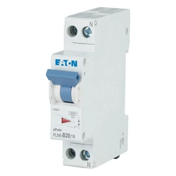 Eaton - PLN6B201N - Interruttore automatico in miniatura 20A,1P+N,B