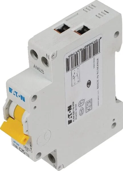 Eaton - PLN6C251N - Interruttore automatico in miniatura 25A,1P+N,C