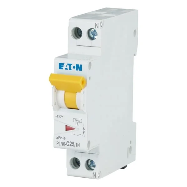 Eaton - PLN6C251N - Interruttore automatico in miniatura 25A,1P+N,C