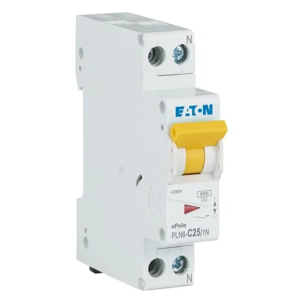 Eaton - PLN6C251N - Interruttore automatico in miniatura 25A,1P+N,C