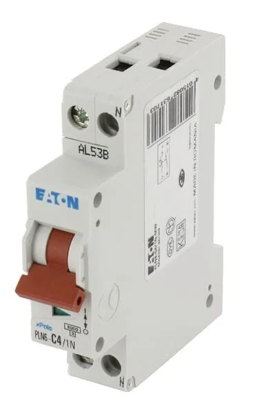 Eaton - PLN6C41N - Interruttore automatico in miniatura 4A,1P+N,C