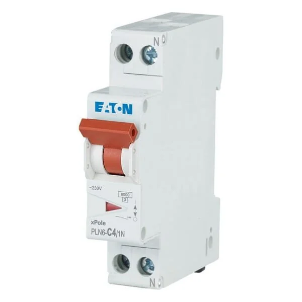 Eaton - PLN6C41N - Interruttore automatico in miniatura 4A,1P+N,C