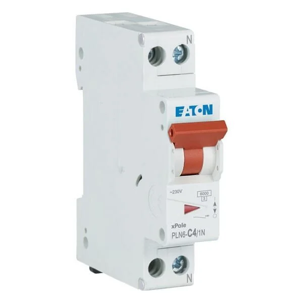 Eaton - PLN6C41N - Interruttore automatico in miniatura 4A,1P+N,C