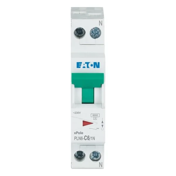 Eaton - PLN6C61N - Interruttore automatico miniaturizzato 6A,1P+N,C