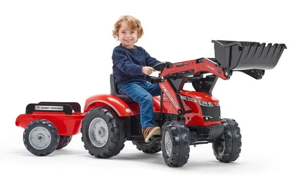 Falk - 4010AM - Massey Ferguson S8740 scavatrice a pedali con rimorchio