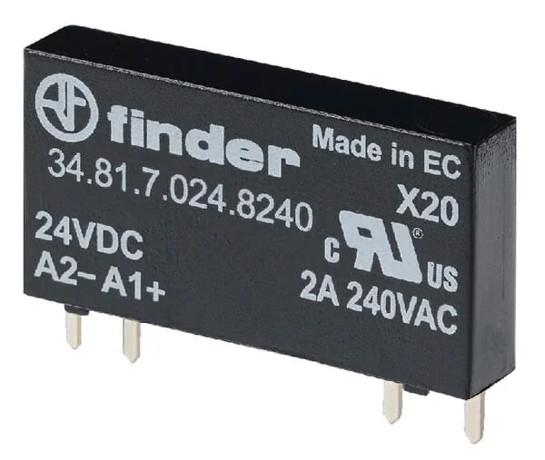 Finder - 348170248240 - Relè 24-VDC SSR, 2-A, 240-VAC Uscita