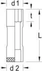 Gedore - 19L24 - Inserto per chiave a bussola 1/2-24m