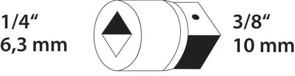 Gedore - 2030V - Adattatore di riduzione 1/4 inches BI-3/8 inches BU