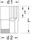 Gedore - D1910 - Bussola 10mm BiHex 12pt