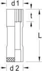 Gedore - D19L19 - Bussola BiHex 19mm lunga