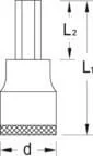 Gedore - IN19L12140 - Bussola esagonale L12x140