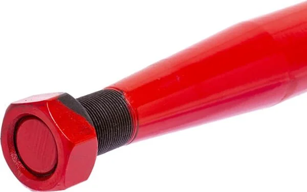 Gopart - FT38 - Dente caricatore, diritto, sezione quadrata 44x1100mm, punta affilata con dado M28x1.5mm, rosso