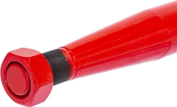 Gopart - FT39 - Dente caricatore, diritto, sezione quadrata 44x1250mm, punta affilata con dado M28x1.5mm, rosso