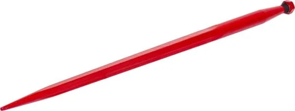 Gopart - FT39 - Dente caricatore, diritto, sezione quadrata 44x1250mm, punta affilata con dado M28x1.5mm, rosso