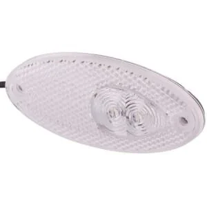 Hella - 2PG964295111 - Luce d'ingombro LED, 0.60W, ovale, trasparente, da avvitare, 2 LED