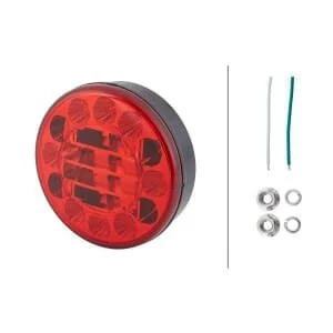 Hella ValueFit - 2NE357027031 - Faro fendinebbia LED, rotondo, 10/, rosso, a bullone, 24 LED's