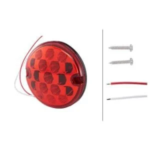 Hella ValueFit - 2NE357028031 - Faro fendinebbia LED, rotondo, 10/, rosso, a bullone, 17 LED's
