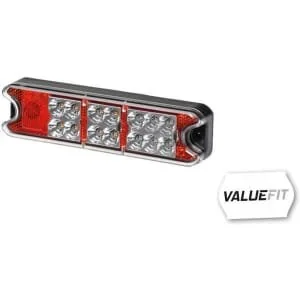Hella ValueFit - 2VA357021001 - Luce posteriore LED, rettangolare, 10/, rossa/gialla, da avvitare, MM, 18 LED's