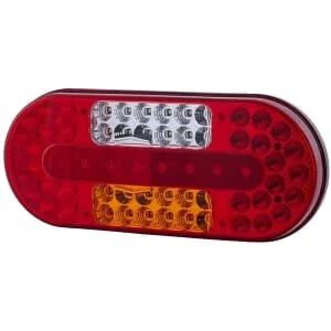 Hella ValueFit - 2VP357017011 - Faro posteriore LH LED, rettangolare, 10/, rosso/ambra/trasparente, a bullone, mm