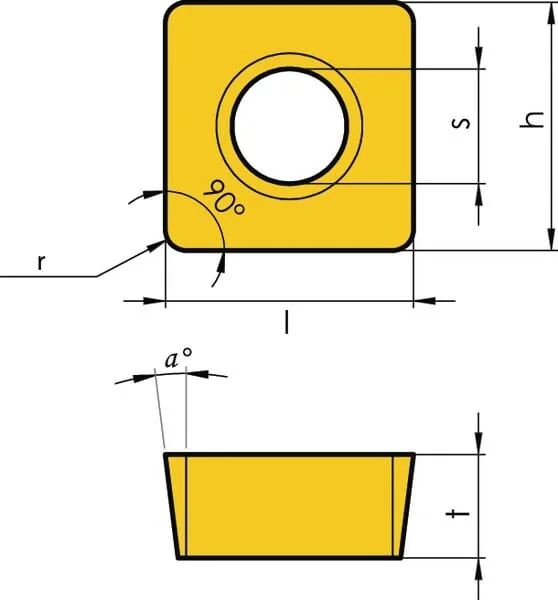 Huvema - SCGT120408ALK1010 - Inserto per tornitura SCGT 120408 10x