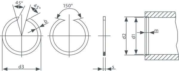 IDC® - BR100 - Anello elastico interno 100x2.5mm ®