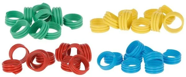 Kerbl - 72102KER - Anelli spirale per zampe, 20pcs Verde