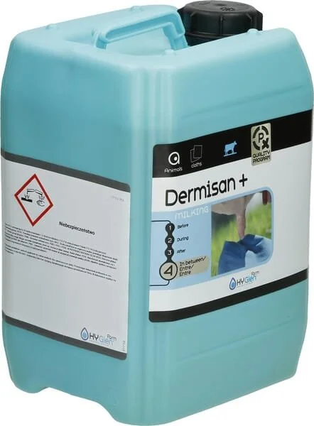 Kersia - DERMISAN10 - DERMISAN+, 10kg, preparazione per la pulizia e la cura del capezzolo prima della mungitura
