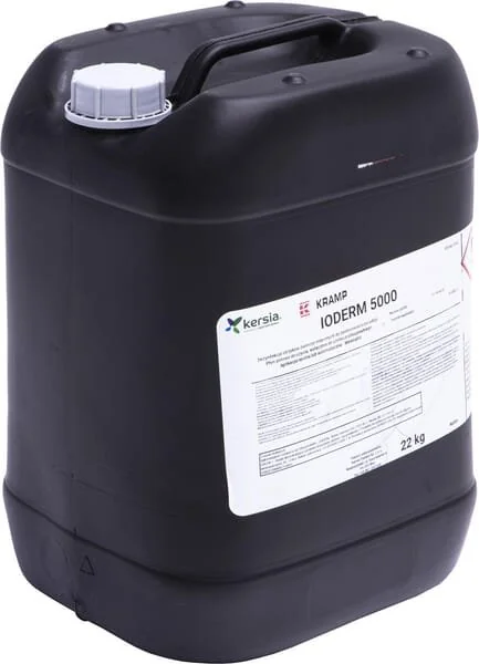 Kersia - IODERM22 - IODERM 5000, 22kg, Preparazione a base di iodio per la pulizia delle mammelle dopo la mungitura