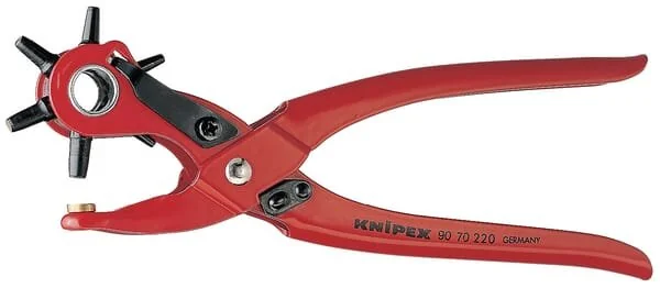 Knipex - 9070220 - Pinza fustellatrice girevole, verniciata a polvere rossa