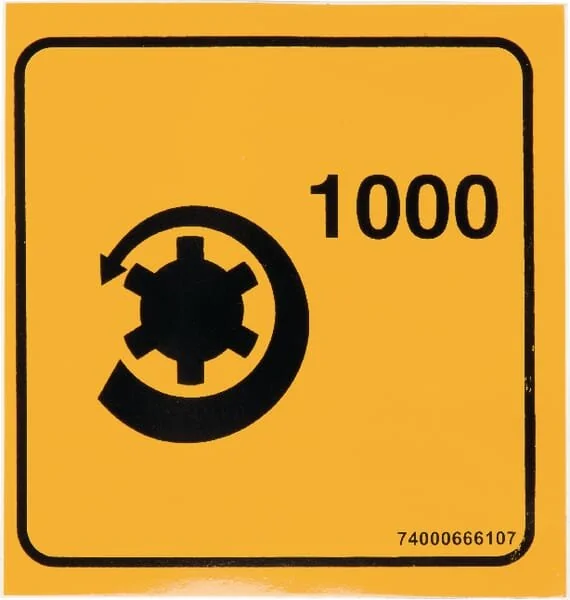 Kongskilde - 74000666107 - Decalcomania 1,000rpm