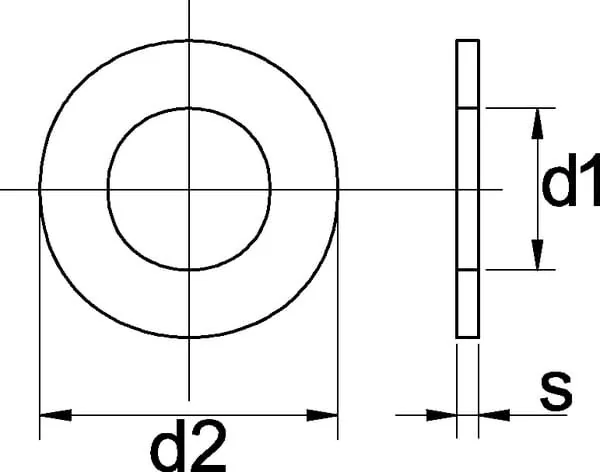 Kramp - 125A5RVSA4A - Rondella X1mm, acciaio inossidabile A4 DIN 125a