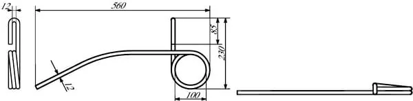 Kramp - 306239KR - Dente erpice 12mm