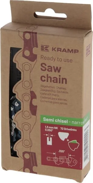 Kramp - 32513SB72NKEKR - Catena per sega 1.3mm 72 DL semi scalpello taglio stretto, Efficiency