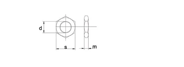 Kramp - 439B10RVSA4 - Dado esagonale basso metrico DIN439 M10 A4