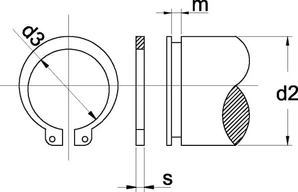 Kramp - 471150P001 - Anello Seeger AS150