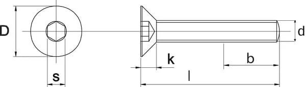 Kramp - 799124150109B - Vite a testa svasata DIN7991 acciaio 10.9