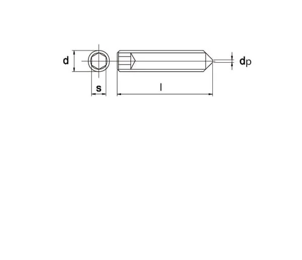Kramp - 9141010BP025 - Vite senza testa DIN914 45H