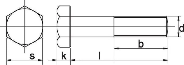 Kramp - 93158312UNF - Bullone a testa esagonale DIN931 UNF 5/8 inchesx3 1/2 inches acciaio zincato 8.8