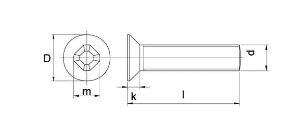 Kramp - 965440P100 - Vite a testa svasata DIN965 in acciaio zincato 4.8
